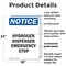 Signmission Hydrogen Dispenser Emergency Stop, 18 in W x Rectangle, Plastic OS-2PACK-NS-P-1824-V-13570 - alternate 2